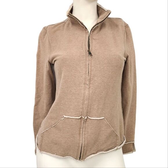 GAP Knit Tan Zip Sweatshirt size Small - Picture 1 of 8